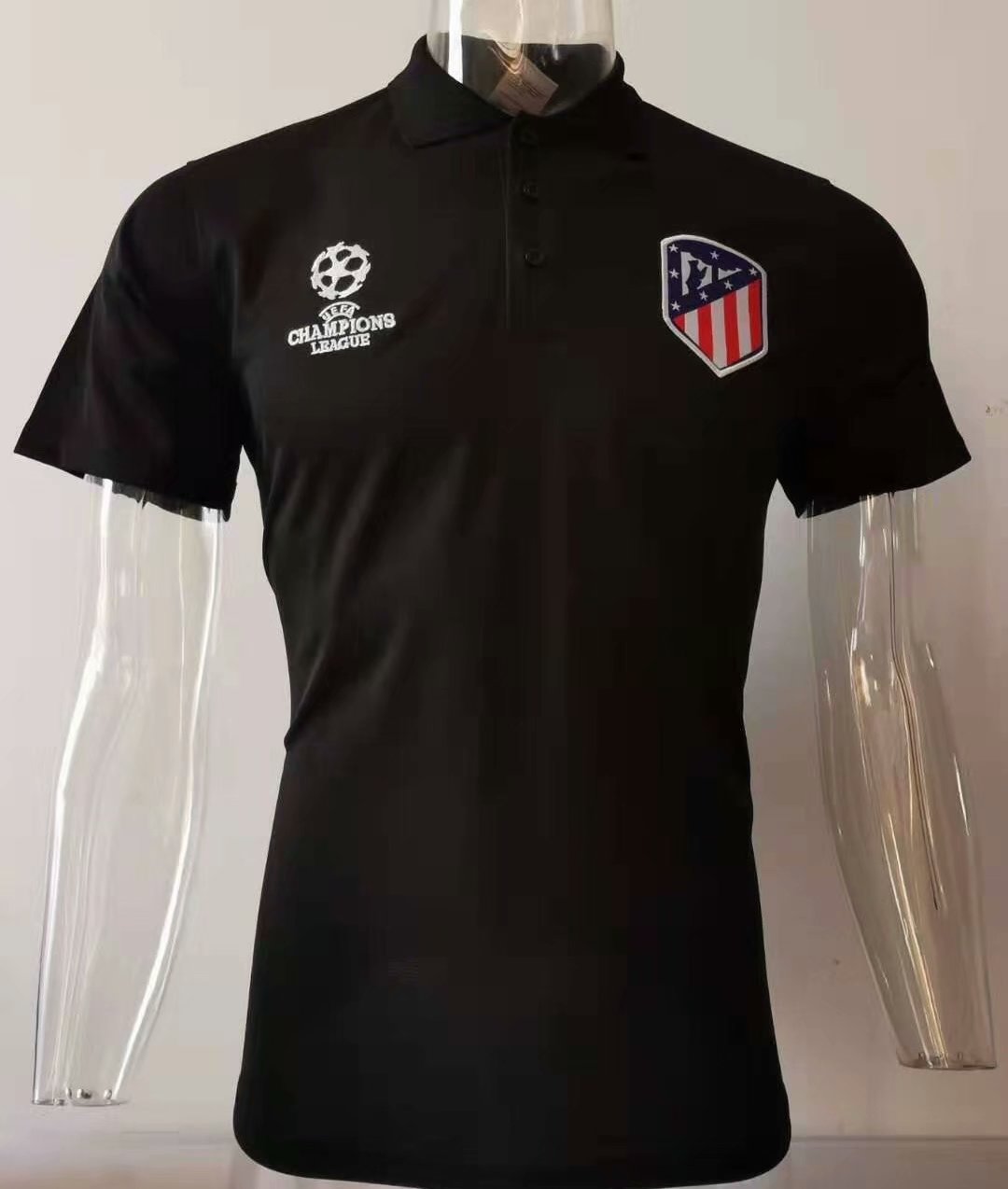 camiseta futbol polo del Atletico Madrid 2020 negro